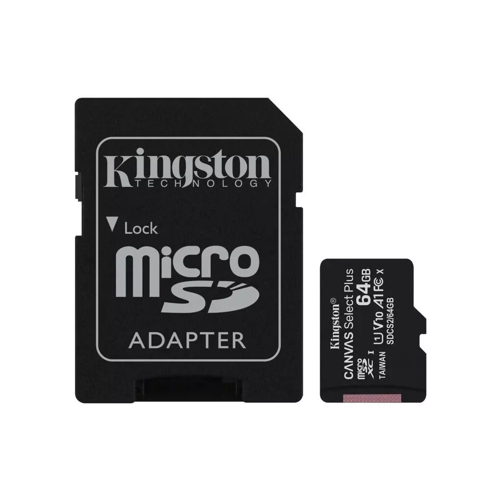 Obrázek produktu Kingston Canvas Select Plus A1/micro SDXC/64GB/UHS-I U1 / Class 10/+ Adaptér