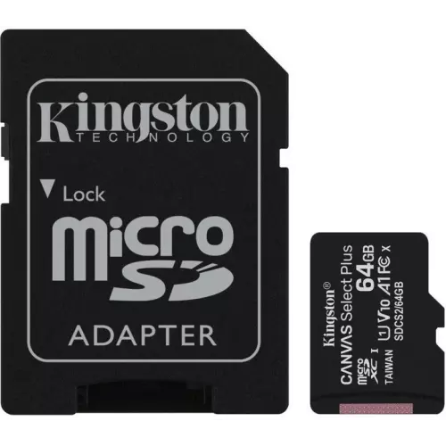 obrázek produktu Kingston Canvas Select Plus A1/micro SDXC/64GB/UHS-I U1 / Class 10/+ Adaptér