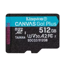 obrázek produktu Kingston Canvas Go Plus A2/micro SDXC/512GB/170MBps/UHS-I U3 / Class 10