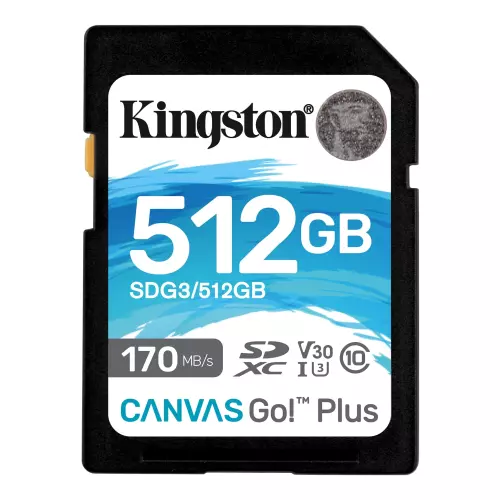 obrázek produktu Kingston Canvas Go Plus/SDXC/512GB/UHS-I U3 / Class 10