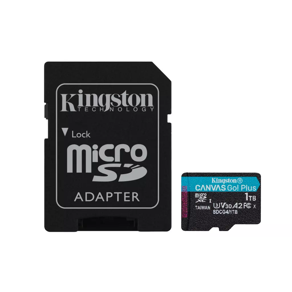Obrázek produktu Kingston Canvas Go Plus A2/Micro SDXC/1TB/UHS-I U3 / Class 10/+ Adaptér