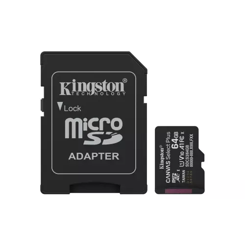 obrázek produktu Kingston Canvas Select Plus/Micro SDXC/64GB/UHS-I U1 / Class 10/+ Adaptér
