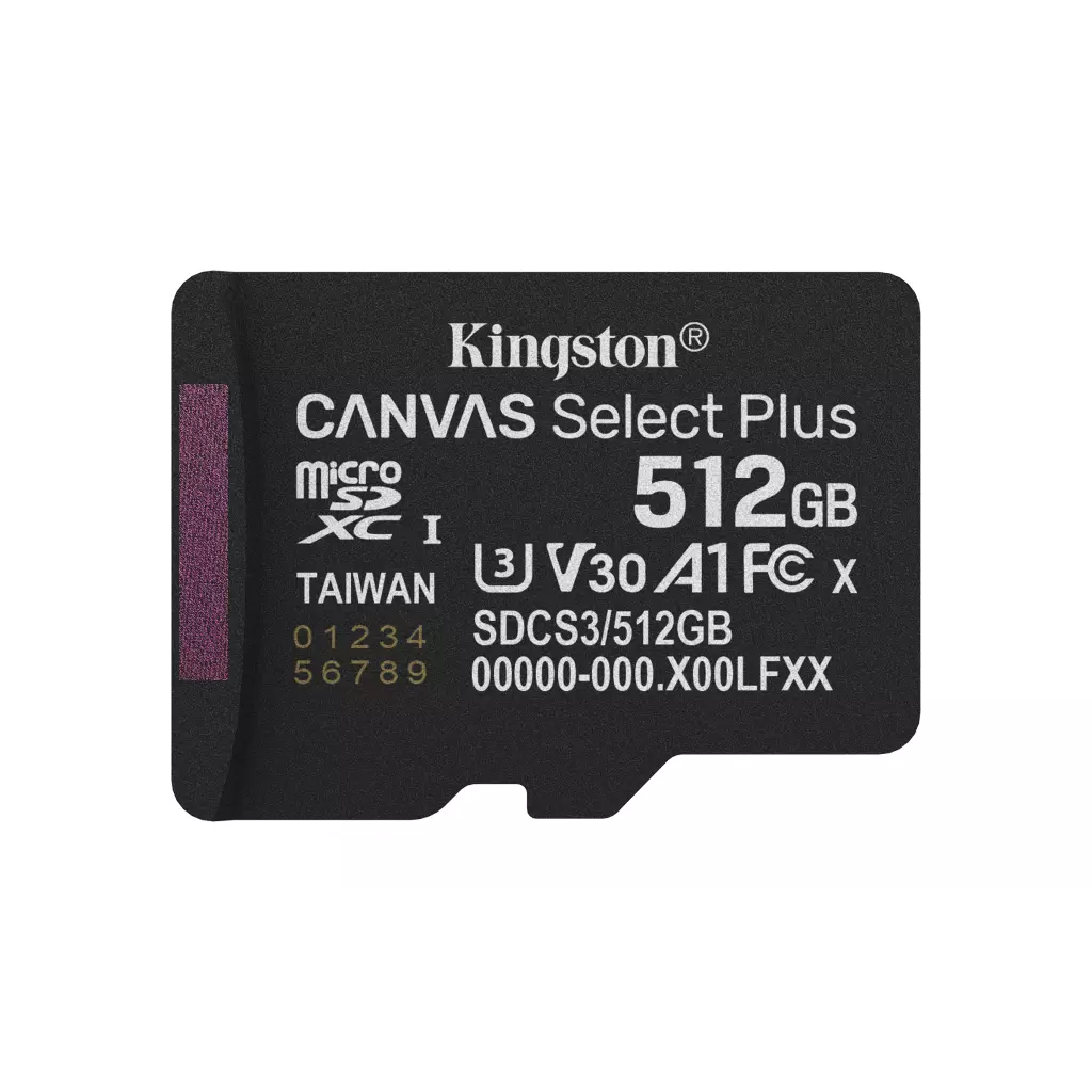 Obrázek produktu Kingston Canvas Select Plus/Micro SDXC/512GB/UHS-I U3 / Class 10