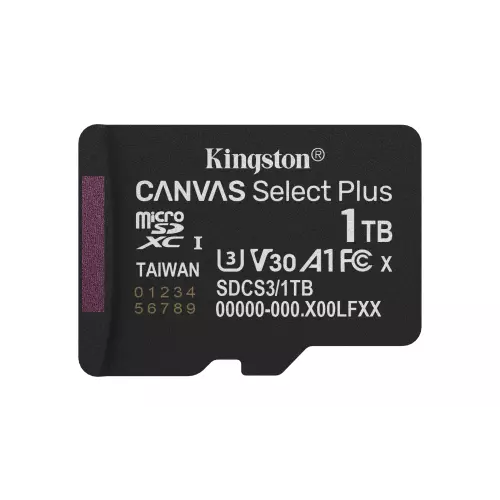 obrázek produktu Kingston Canvas Select Plus/Micro SDXC/1TB/UHS-I U3 / Class 10