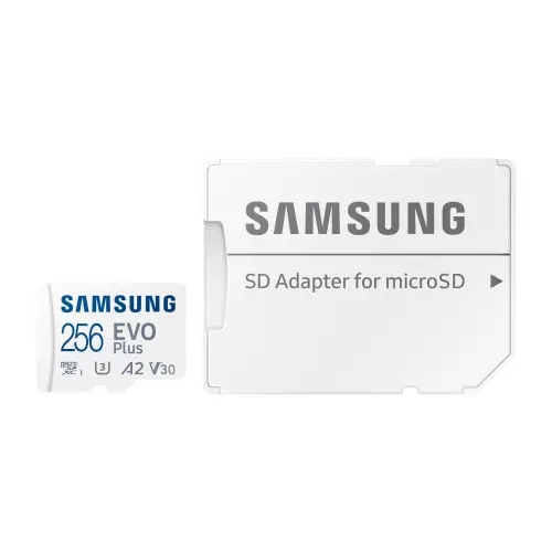 obrázek produktu Samsung EVO Plus/micro SDXC/256GB/UHS-I U3 / Class 10/+ Adaptér/Bílá