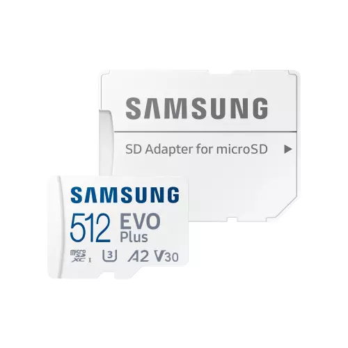 obrázek produktu Samsung EVO Plus/micro SDXC/512GB/UHS-I U3 / Class 10/+ Adaptér/Bílá