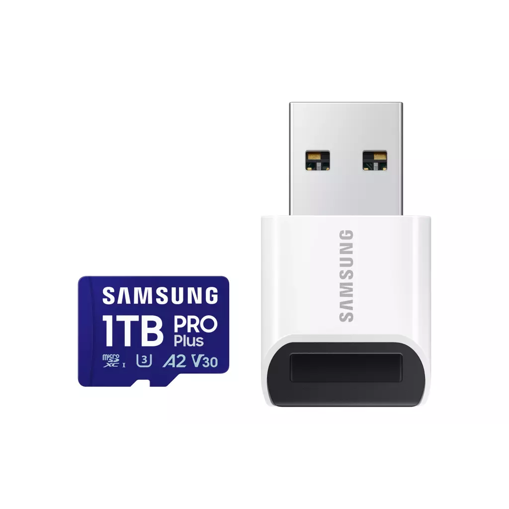 Obrázek produktu Samsung PRO Plus/micro SDXC/1TB/UHS-I U3 / Class 10/+ Adaptér/Modrá