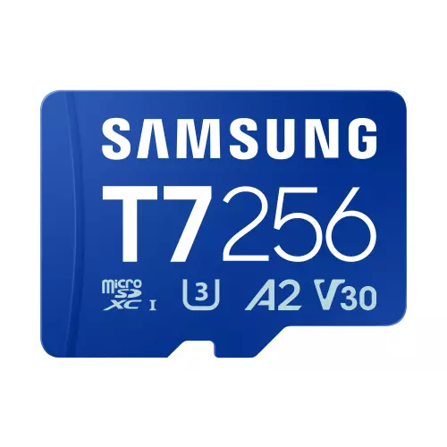 obrázek produktu Samsung T7/Micro SDXC/256GB/UHS-I U3 / Class 10/Modrá