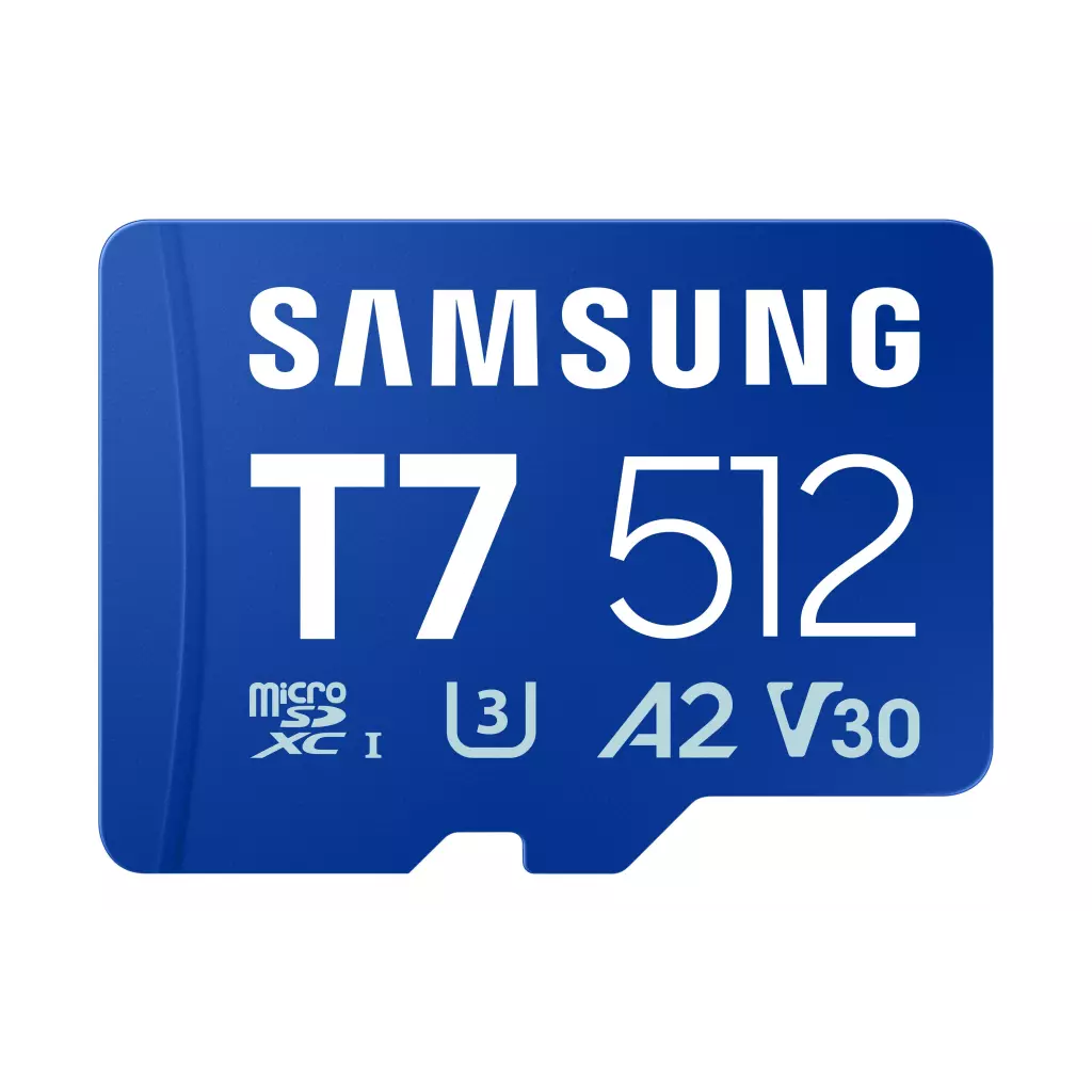 Obrázek produktu Samsung T7/Micro SDXC/512GB/UHS-I U3 / Class 10/Modrá