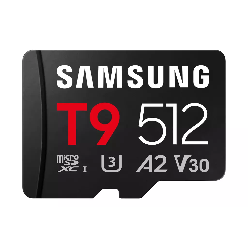 Obrázek produktu Samsung T9/Micro SDXC/512GB/UHS-I U3 / Class 10/+ Adaptér/Černá
