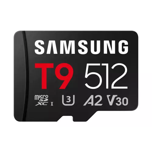 obrázek produktu Samsung T9/Micro SDXC/512GB/UHS-I U3 / Class 10/+ Adaptér/Černá