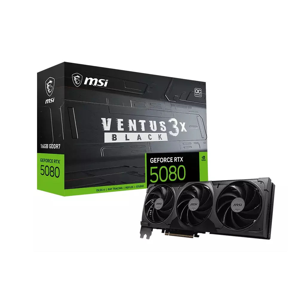 Obrázek produktu MSI RTX 5080 VENTUS 3X/OC/16GB/GDDR7