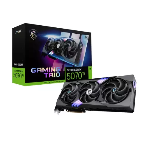 obrázek produktu MSI GeForce RTX 5070 Ti TRIO/Gaming/OC/16GB/GDDR7