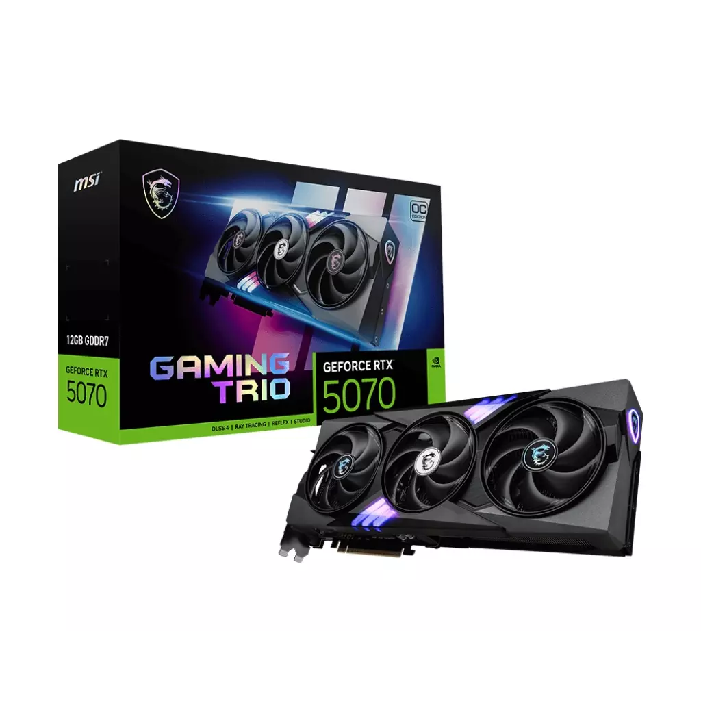 Obrázek produktu MSI GeForce RTX 5070 TRIO/Gaming/OC/12GB/GDDR7