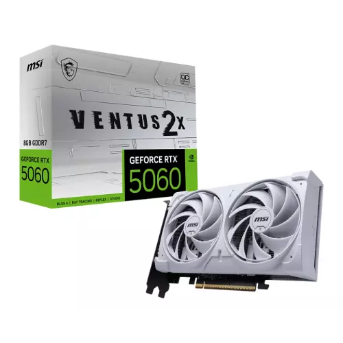 obrázek produktu MSI GeForce RTX 5060 VENTUS 2X WHITE/OC/8GB/GDDR7