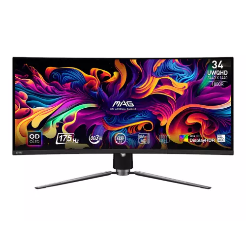 obrázek produktu MSI MAG/341CQP/34"/QD-OLED/wQHD/175Hz/0,03ms/Černá/3R