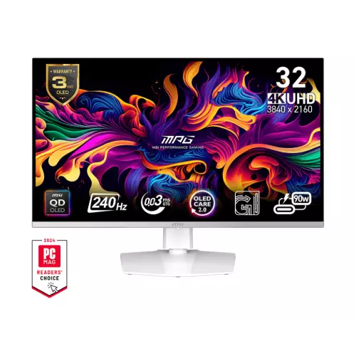 obrázek produktu MSI MPG/321URXW/31,5"/QD-OLED/4K UHD/240Hz/0,03ms/Bílá/3R