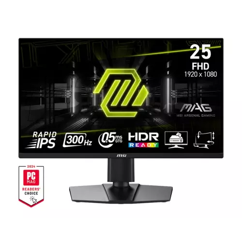 obrázek produktu MSI MAG/255PXF/24,5"/IPS/FHD/300Hz/0,5ms/Černá/3R