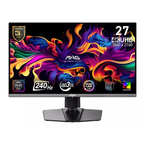 obrázek produktu MSI MAG/272UP QD-OLED X24/26,5"/QD-OLED/4K UHD/240Hz/0,03ms/Černá/3R