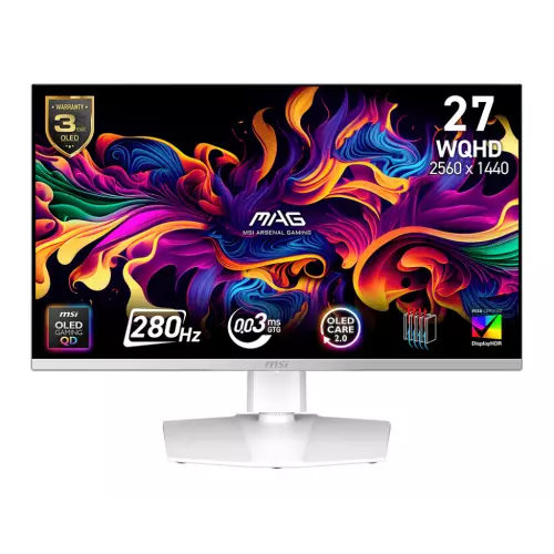obrázek produktu MSI MAG/272QPW X28/26,5"/QD-OLED/QHD/280Hz/0,03ms/Bílá/3R