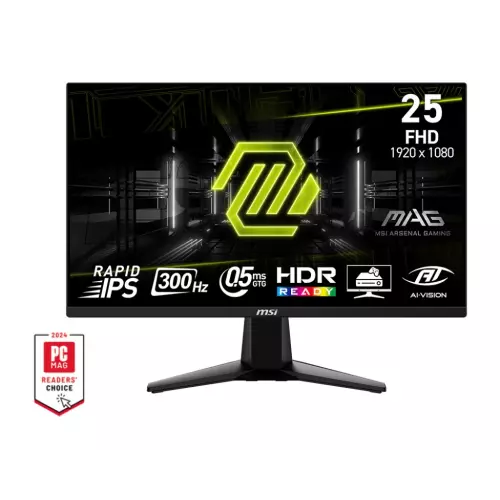 obrázek produktu MSI MAG/255XF/24,5"/IPS/FHD/300Hz/0,5ms/Černá/3R