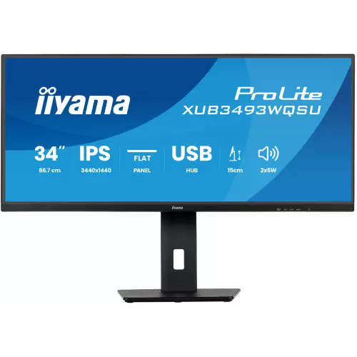 obrázek produktu iiyama ProLite/XUB3493WQSU-B6/34"/IPS/wQHD/120Hz/1ms/Černá/3R