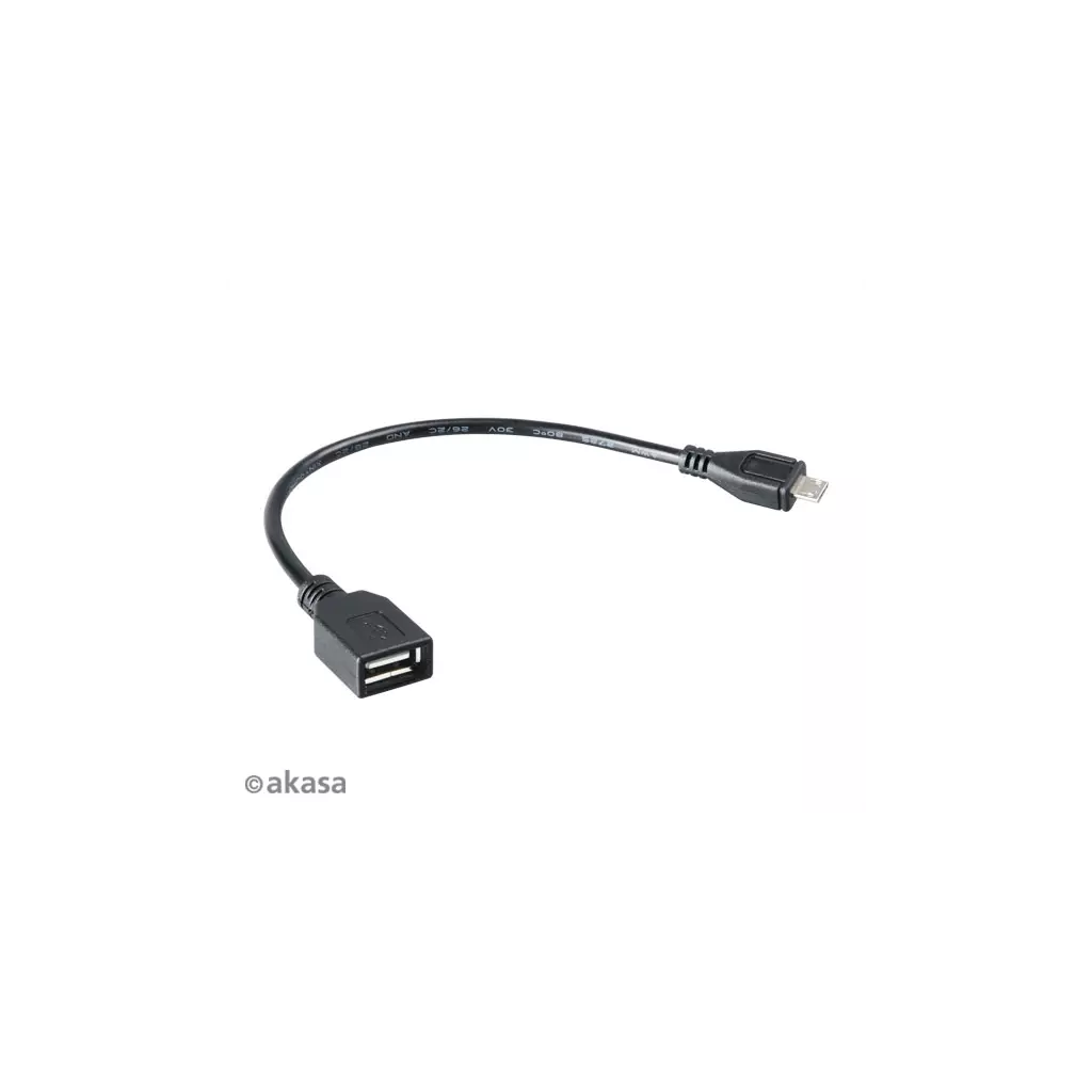 Obrázek produktu AKASA - USB kabel OTG - mikro USBna USB - 15 cm