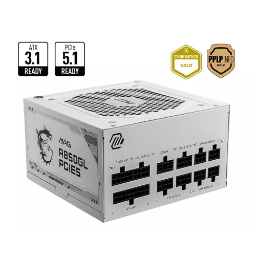 obrázek produktu MSI zdroj MAG A850GL PCIE5 WHITE 80PLUS GOLD m