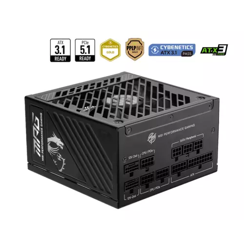 obrázek produktu MSI zdroj MPG A850GS PCIE5 850W 80PLUS GOLD m