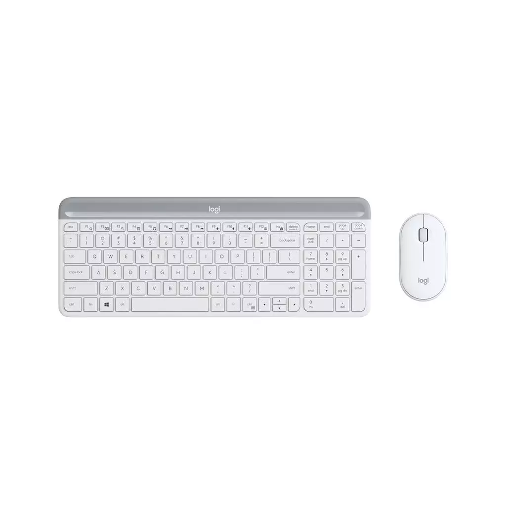 Obrázek produktu set Logitech slim Wireless MK470 - white, US