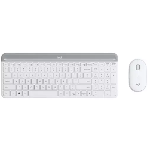 obrázek produktu set Logitech slim Wireless MK470 - white, US