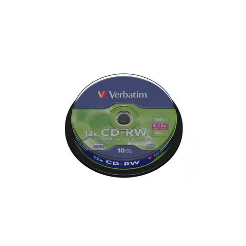 obrázek produktu VERBATIM CD-RW 80min. 8-12x, 10 cake