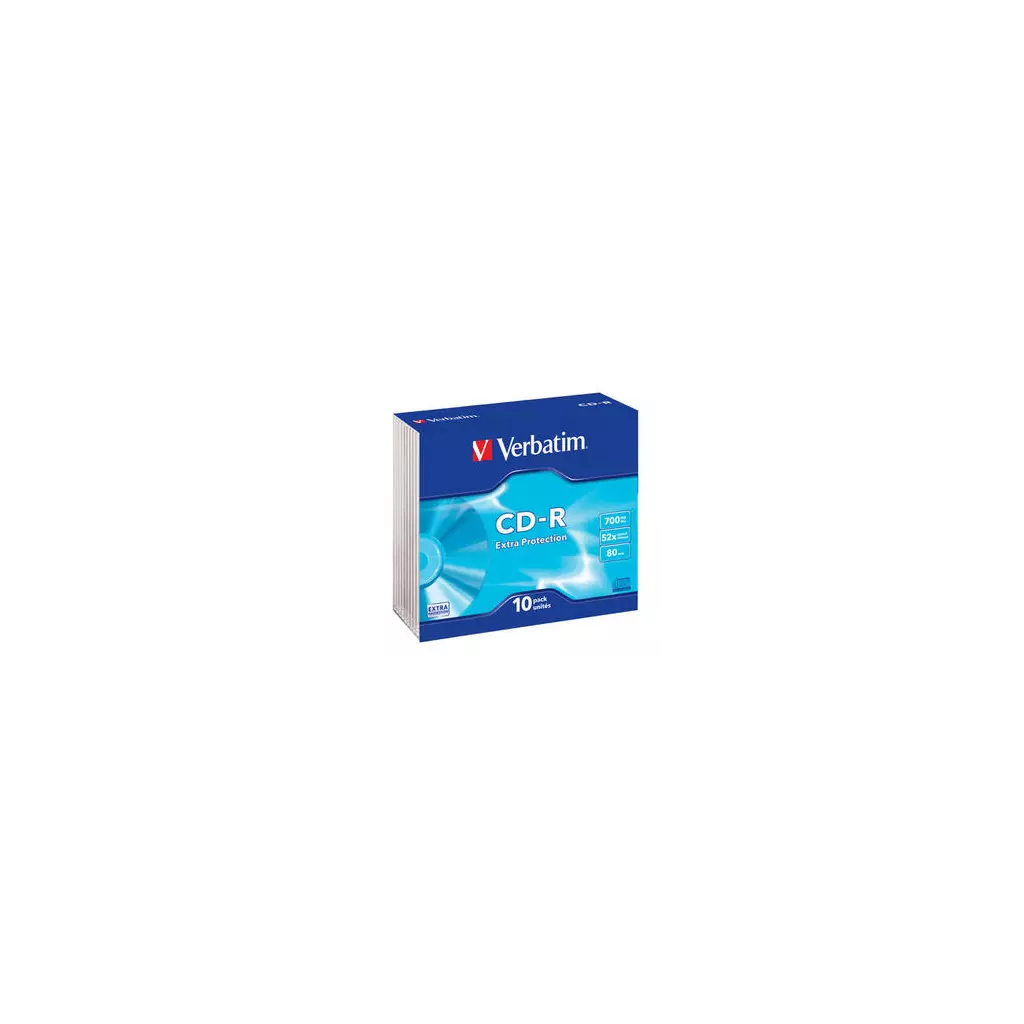 Obrázek produktu VERBATIM CD-R(10-Pack)Slim/EP/DL/52x/700MB
