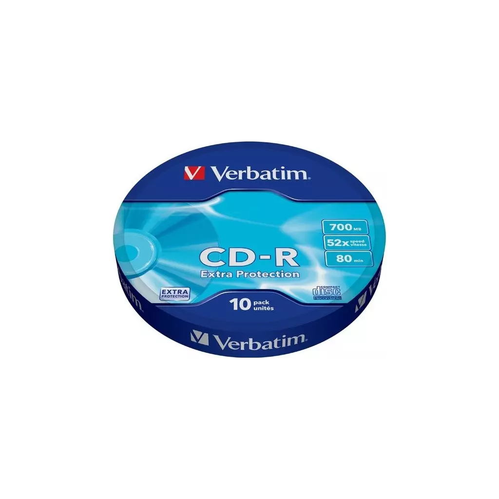 Obrázek produktu VERBATIM CD-R Verbatim DL 700MB 52x Extra protection 10-spindl RETAIL