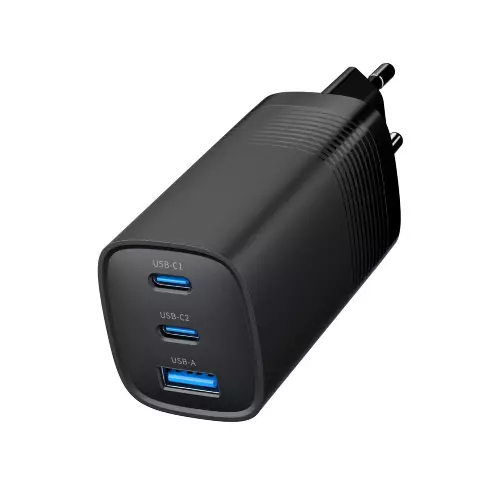 obrázek produktu GEMBIRD PD nabíječka 1xUSB-A 2xUSB-C  67W černá