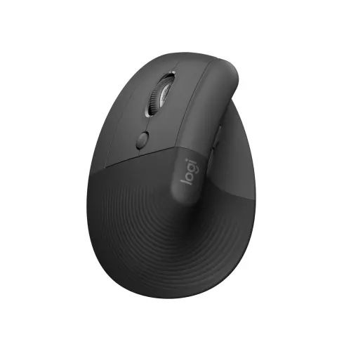 obrázek produktu Logitech Lift/Vertikální/Optická/Pro leváky/4 000 DPI/USB+BT/Grafitová