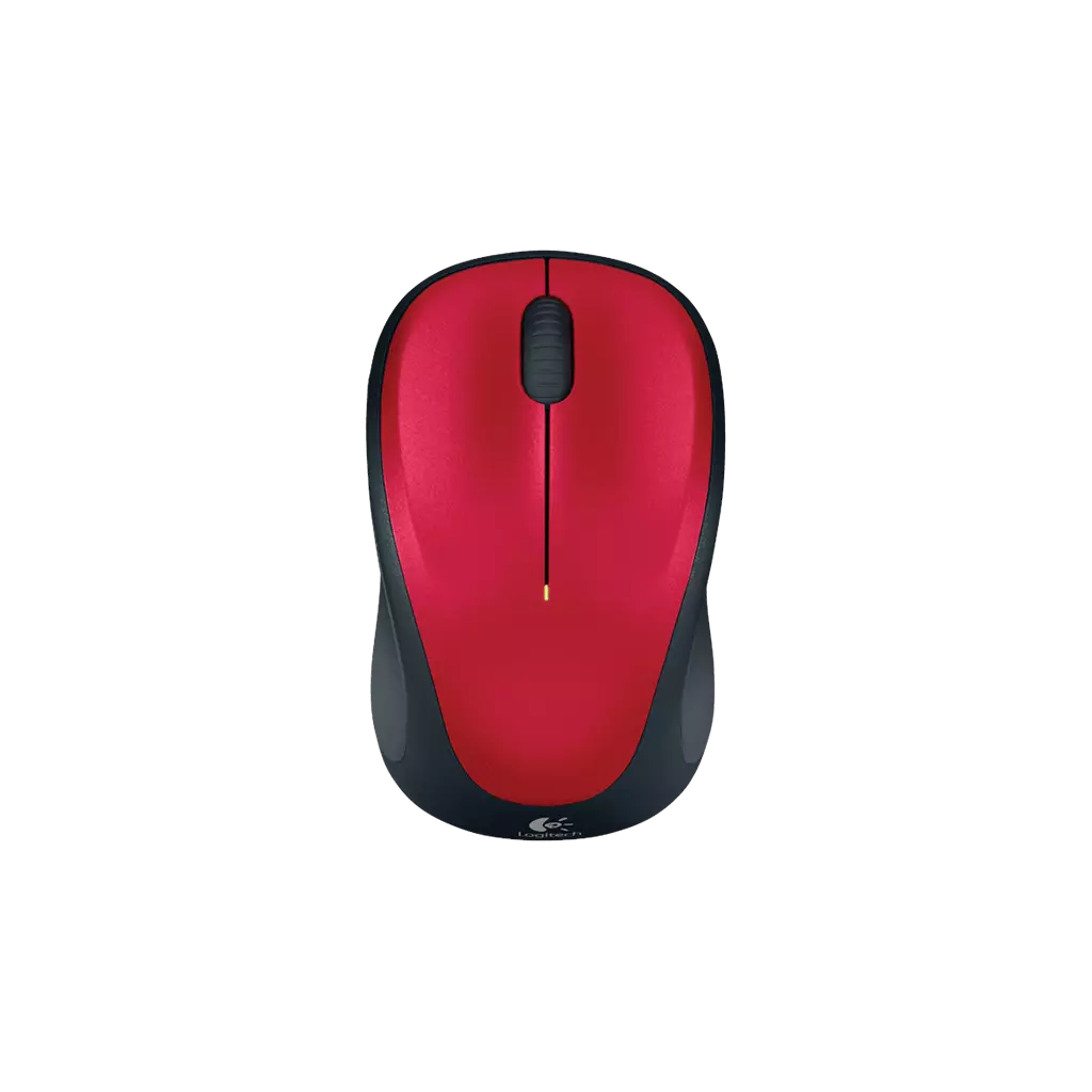 Obrázek produktu Logitech M235/Cestovní/Optická/1 000 DPI/Bezdrátová USB/Černá-červená