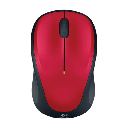 obrázek produktu Logitech M235/Cestovní/Optická/1 000 DPI/Bezdrátová USB/Černá-červená