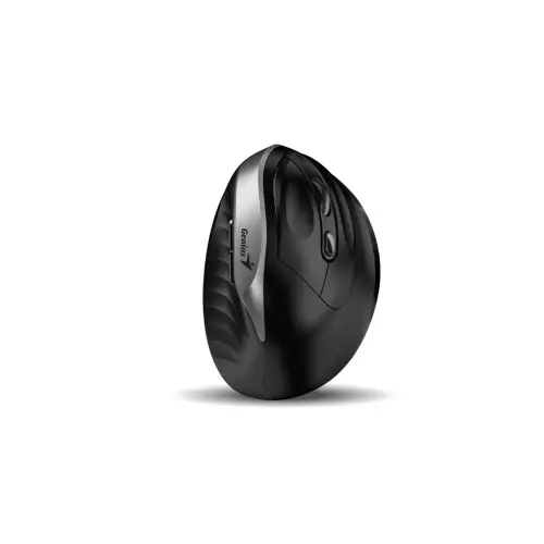 obrázek produktu Genius Ergo 8250S/Vertikální/Optická/Pro praváky/1 600 DPI/Bezdrátová USB/Černá-stříbrná
