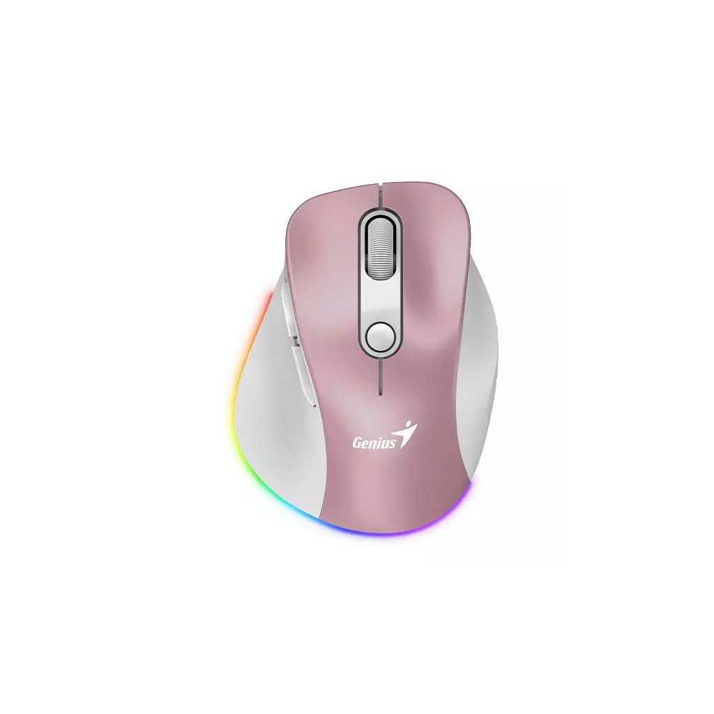 Obrázek produktu Genius Ergo 9000S Pro/Ergonomická/Optická/Pro praváky/2 400 DPI/USB+BT/Růžová