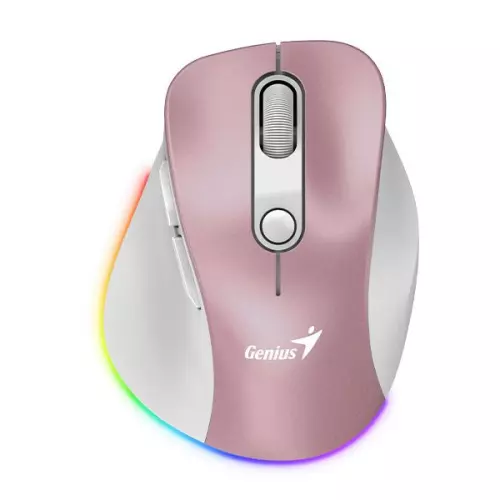 obrázek produktu Genius Ergo 9000S Pro/Ergonomická/Optická/Pro praváky/2 400 DPI/USB+BT/Růžová