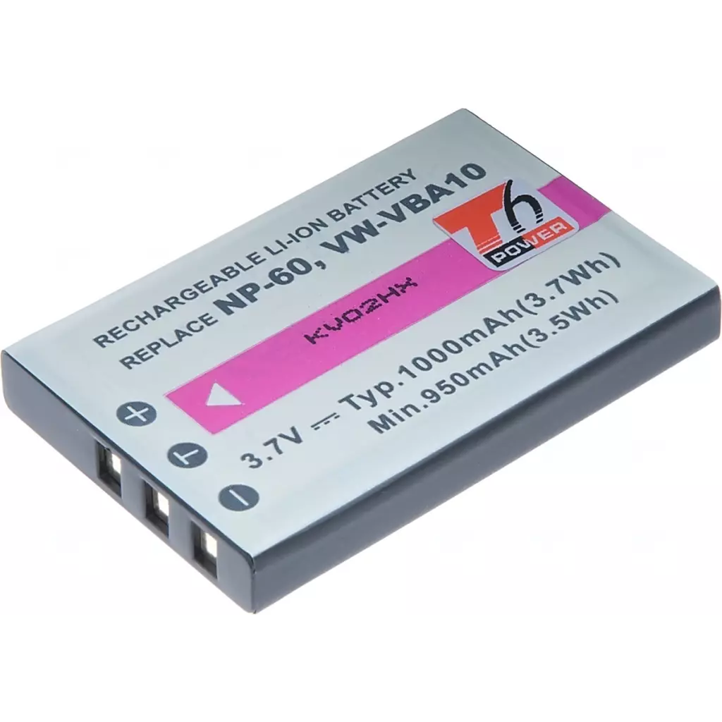 Obrázek produktu Baterie T6 Power NP-60, KLIC-5000, NP-30, LI-20B, A1812A, L1812A, L1812B, 1000mAh, 3,7Wh