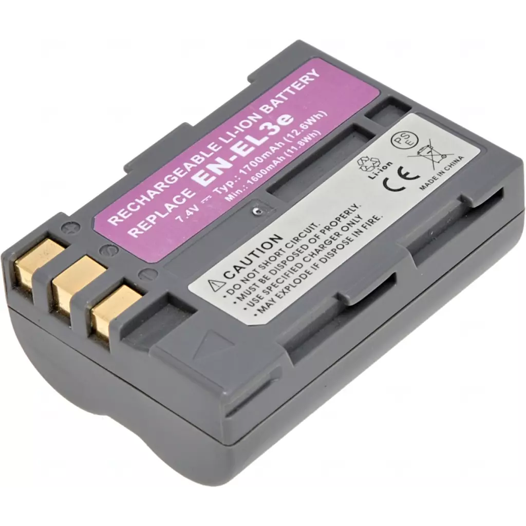 Obrázek produktu Baterie T6 power Nikon EN-EL3e, EN-EL3, EN-EL3a, 1700mAh, šedá