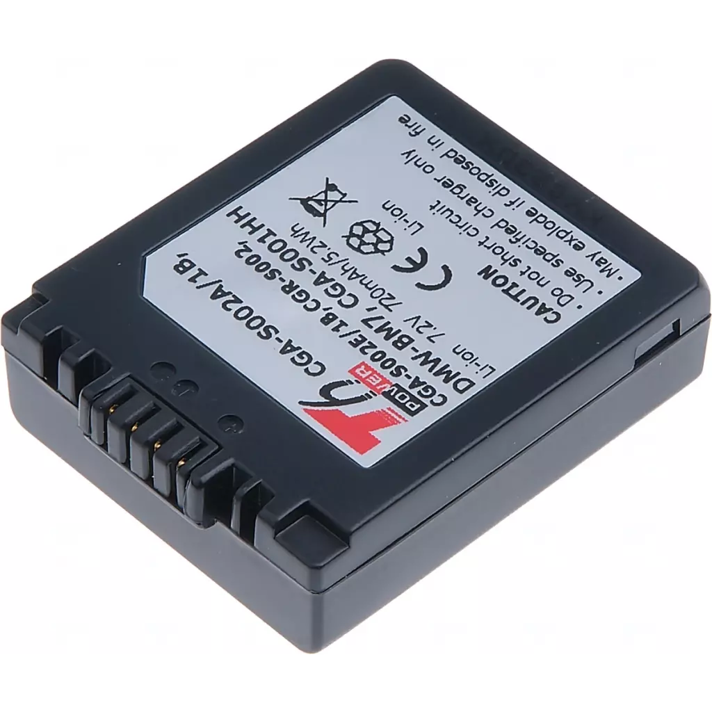 Obrázek produktu Baterie T6 Power Panasonic DMW-BM7, CGA-S002E, CGA-S002, 720mAh, 5,2Wh