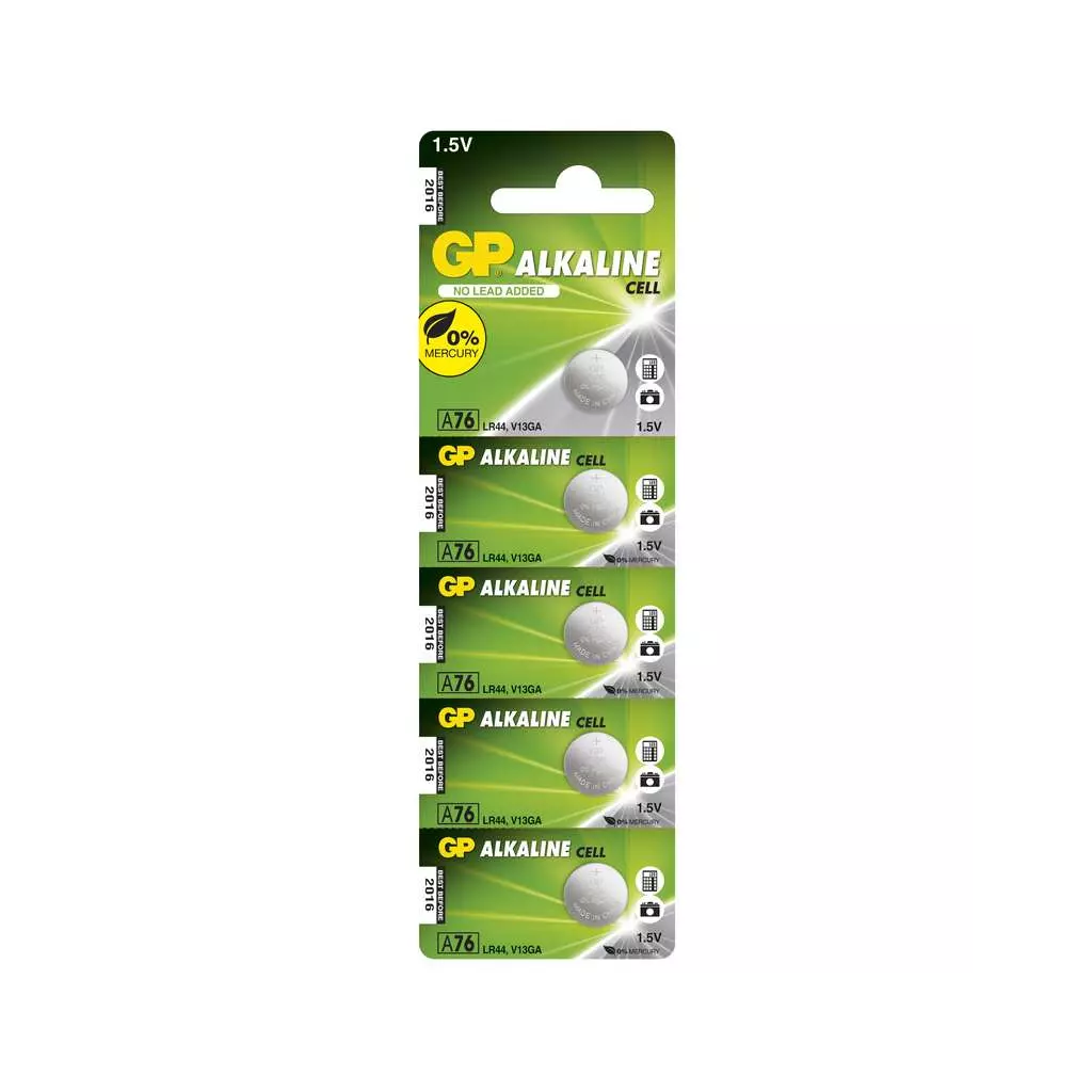Obrázek produktu Alkalická Baterie GP LR44 (A76) - 5ks