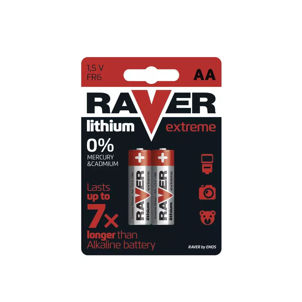 Obrázek produktu Lithiová baterie RAVER 2x AA