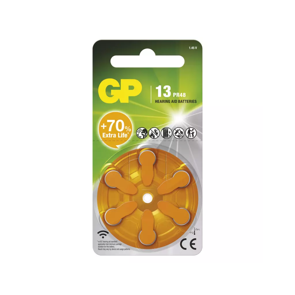 Obrázek produktu GP BATERIE DO NASLOUCHADEL ZA13F 6BL