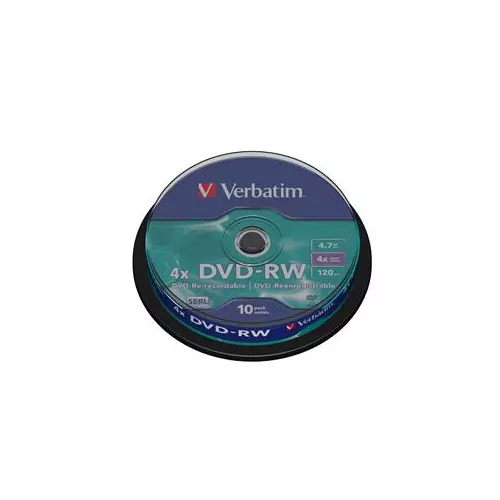obrázek produktu VERBATIM DVD-RW(10-Pack)Spindle4x/DLP/4.7GB