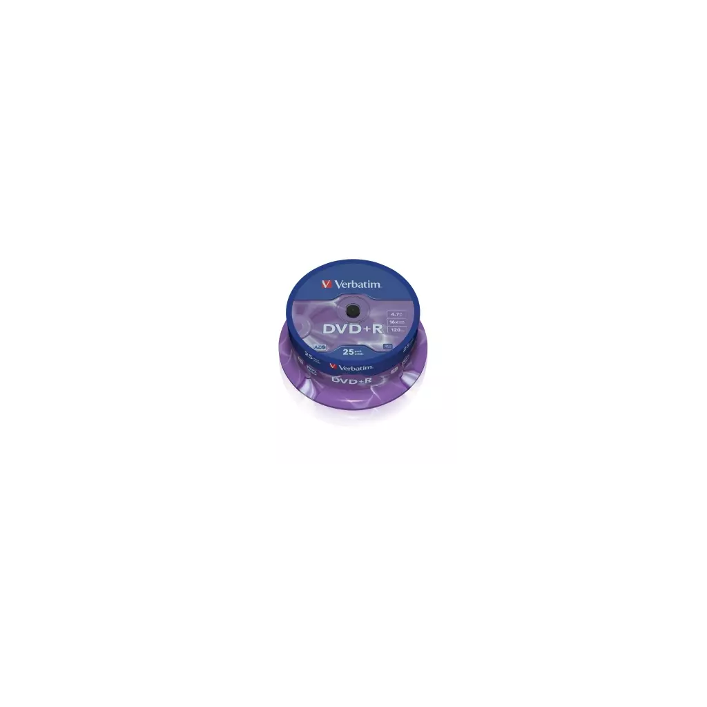 Obrázek produktu VERBATIM DVD+R(25-Pack)Spindl/MattSlvr/16x/4.7GB