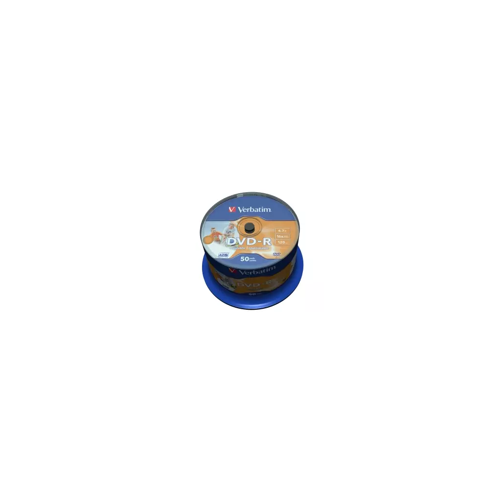 Obrázek produktu VERBATIM DVD-R(50-Pack)Cake/Print/16x/4.7GB/NoID